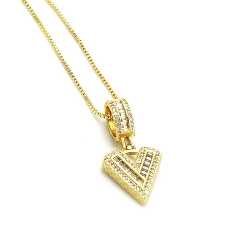"Going Through Customs" Initial Necklace