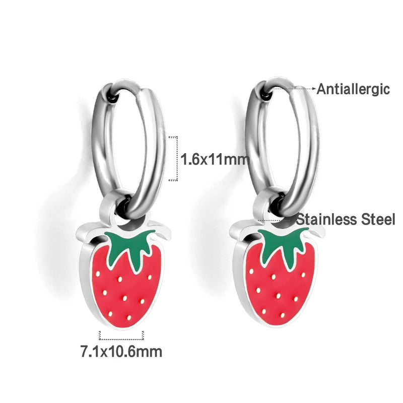"Fraise" Two piece set earring and Necklace